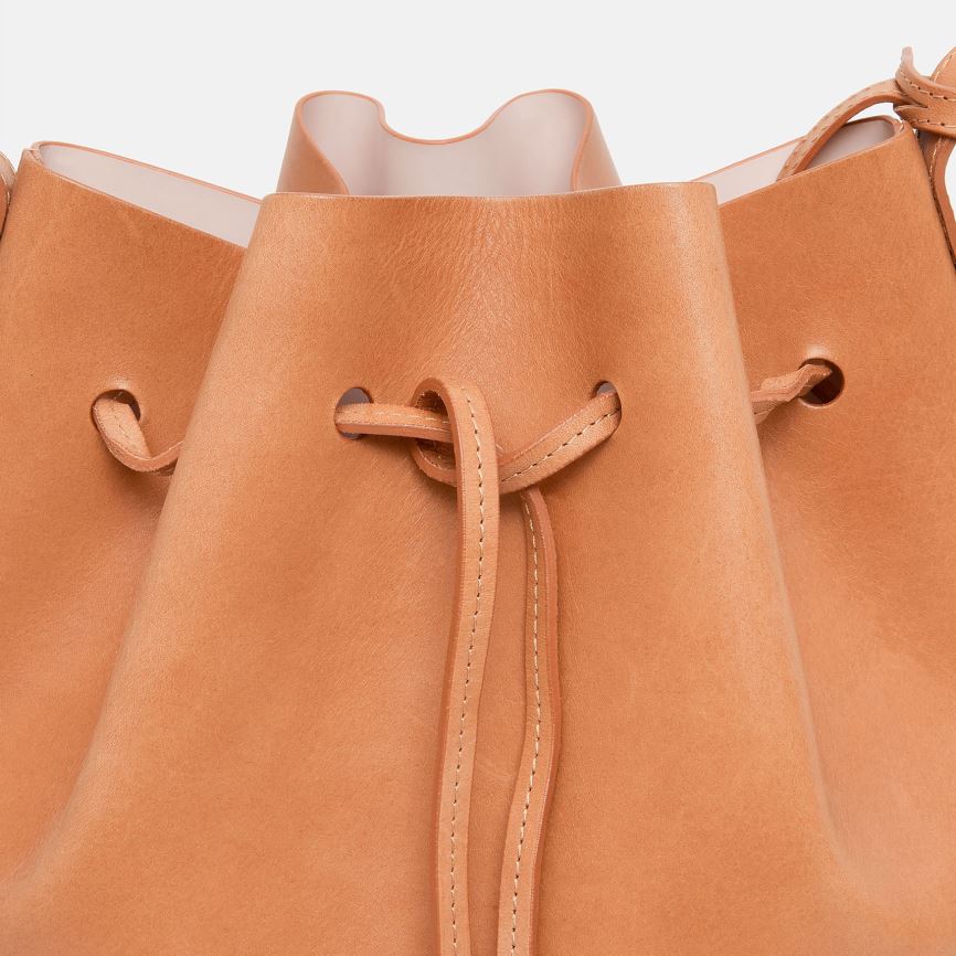 Torebka Bucket Bag Damskie Mansur Gavriel Vegetable Tanned Skórzane Głęboka Brązowe | 429-LAKPYE
