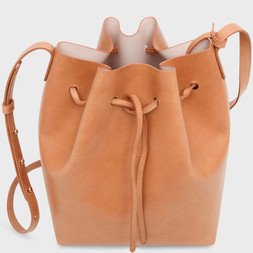 Torebka Bucket Bag Damskie Mansur Gavriel Vegetable Tanned Skórzane Głęboka Brązowe | 429-LAKPYE