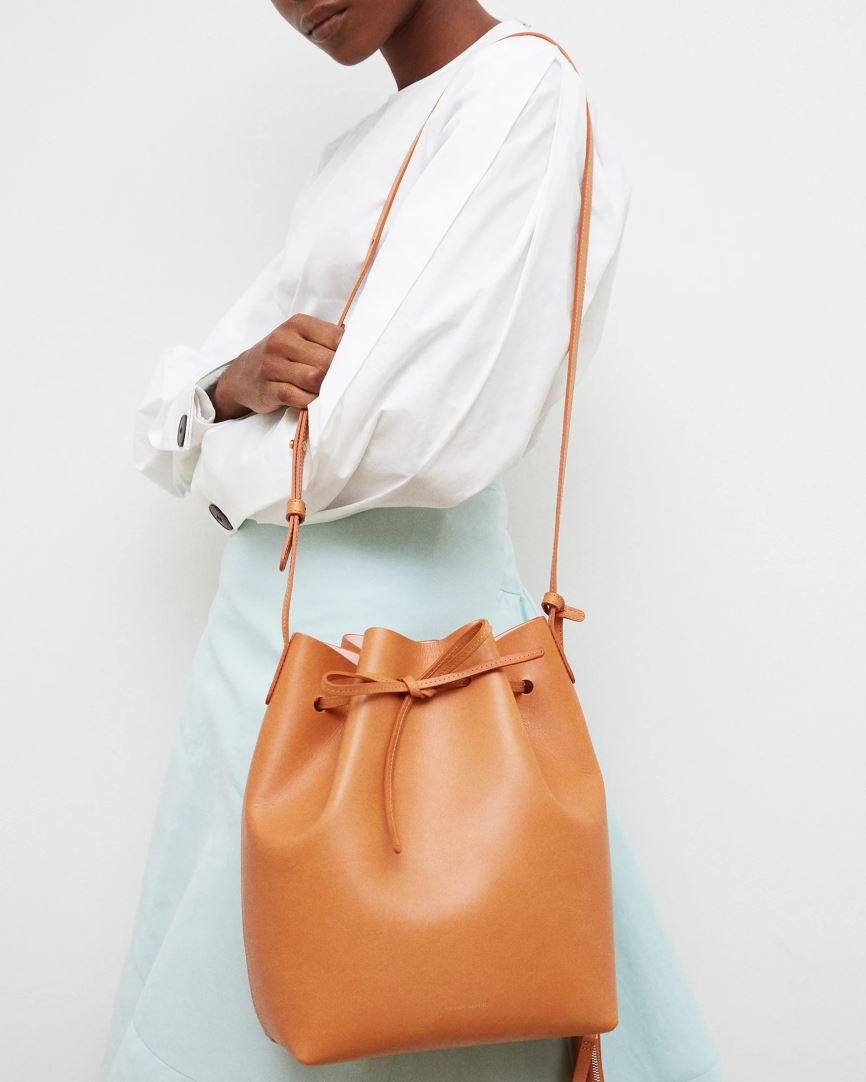 Torebka Bucket Bag Damskie Mansur Gavriel Vegetable Tanned Skórzane Głęboka Brązowe | 429-LAKPYE