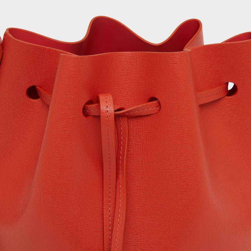 Torebka Bucket Bag Damskie Mansur Gavriel Mini Czerwone | 506-SFRUJM