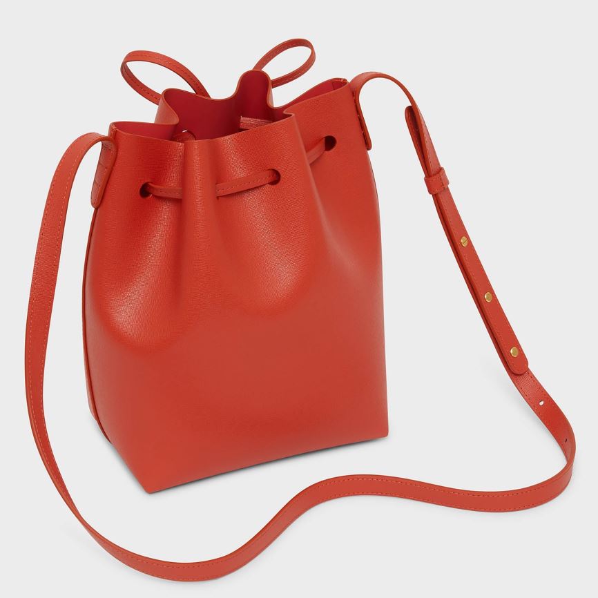 Torebka Bucket Bag Damskie Mansur Gavriel Mini Czerwone | 506-SFRUJM