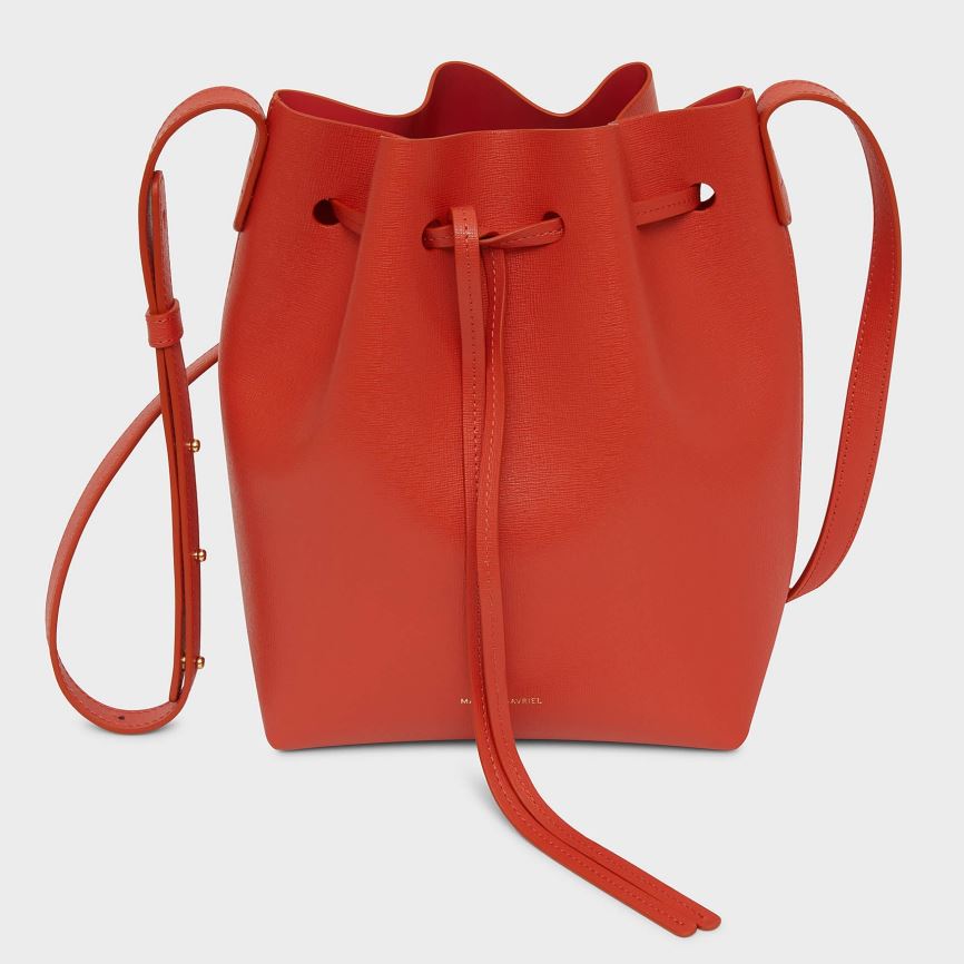 Torebka Bucket Bag Damskie Mansur Gavriel Mini Czerwone | 506-SFRUJM