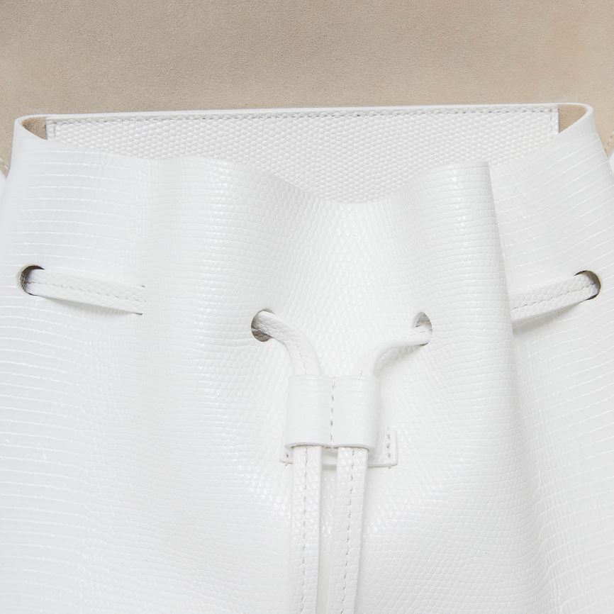 Torebka Bucket Bag Damskie Mansur Gavriel Soft Lady Białe | 574-YXIQAR