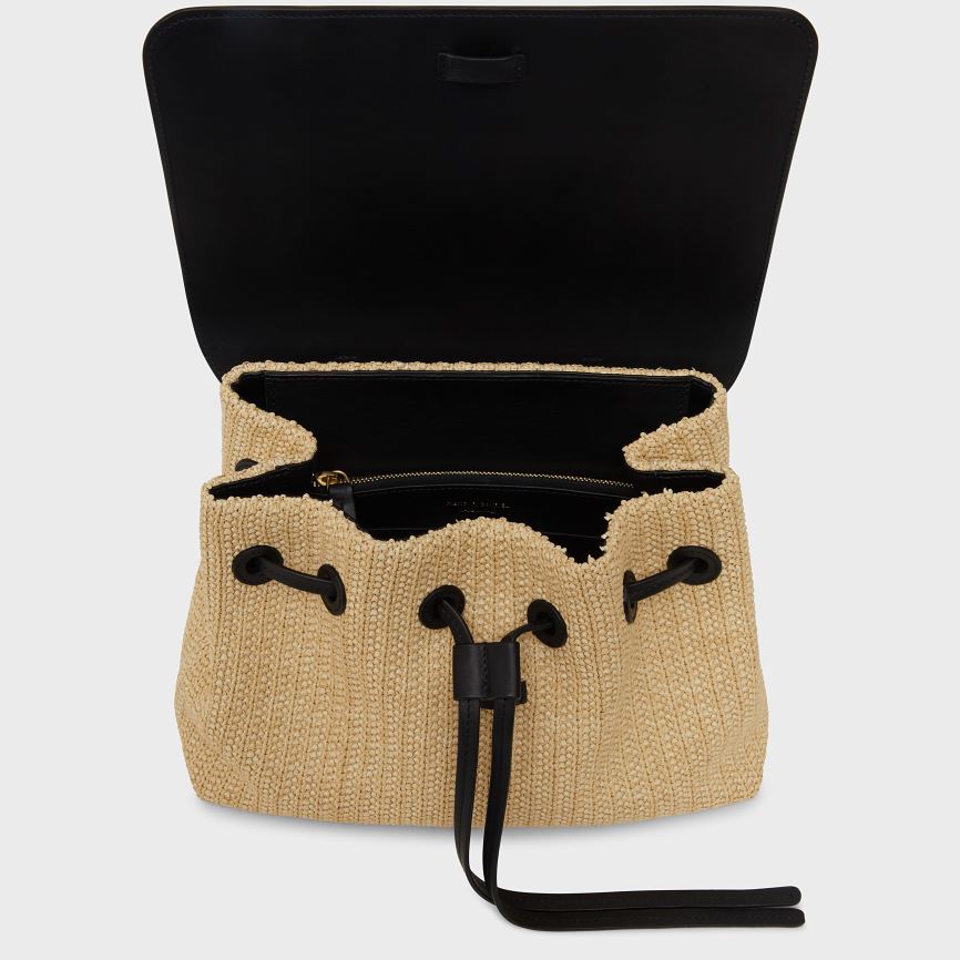Torebka Bucket Bag Damskie Mansur Gavriel Soft Lady Beżowe Czarne | 615-ANILXD