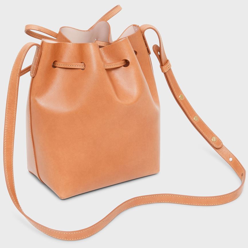 Torebka Bucket Bag Damskie Mansur Gavriel Mini Głęboka Brązowe | 706-LSVUTE