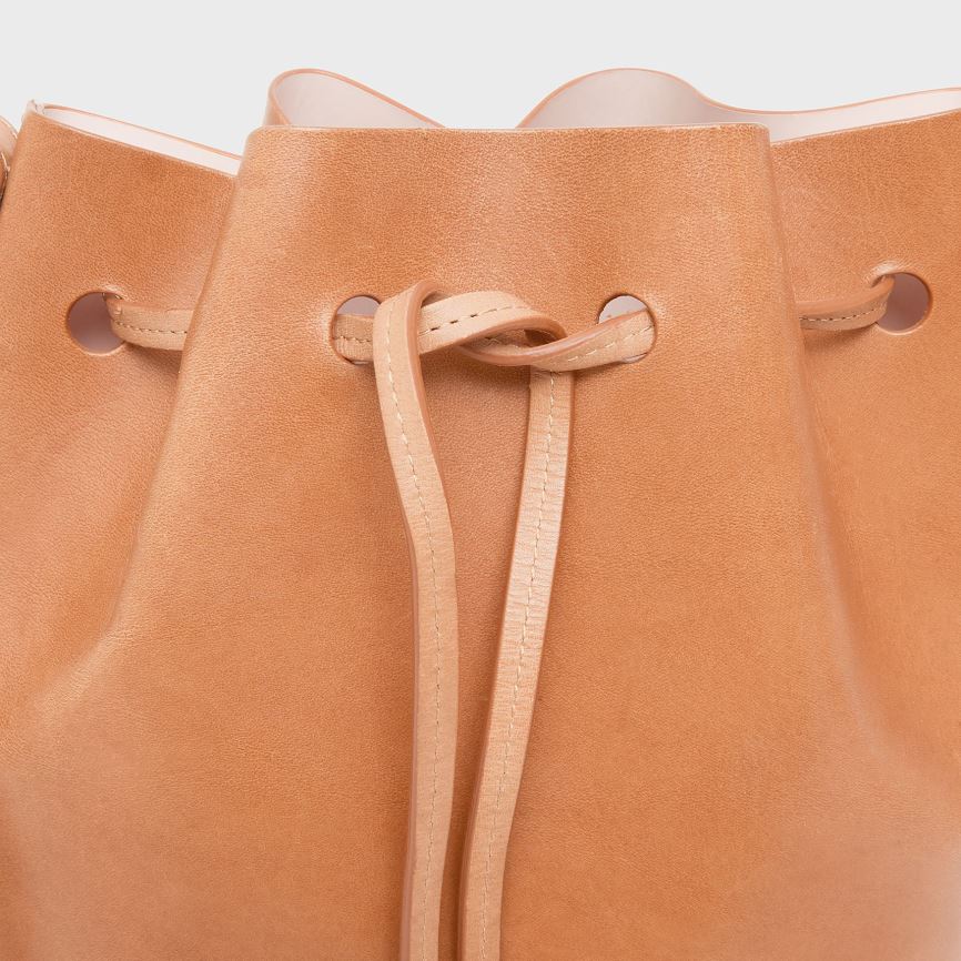Torebka Bucket Bag Damskie Mansur Gavriel Mini Głęboka Brązowe | 706-LSVUTE