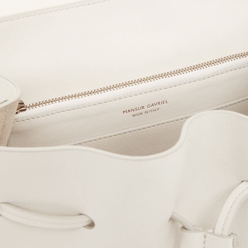 Torebka Bucket Bag Damskie Mansur Gavriel Soft Lady Kremowe | 713-DAFBLZ