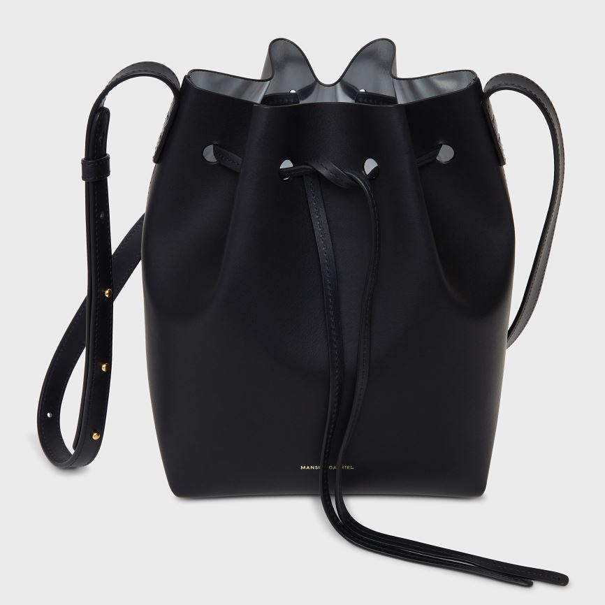 Torebka Bucket Bag Damskie Mansur Gavriel Mini Czarne | 714-NSHEUK