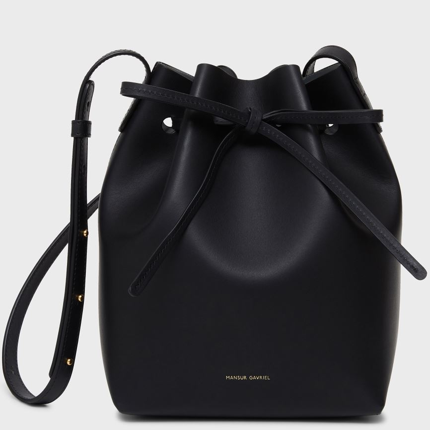 Torebka Bucket Bag Damskie Mansur Gavriel Mini Czarne | 714-NSHEUK