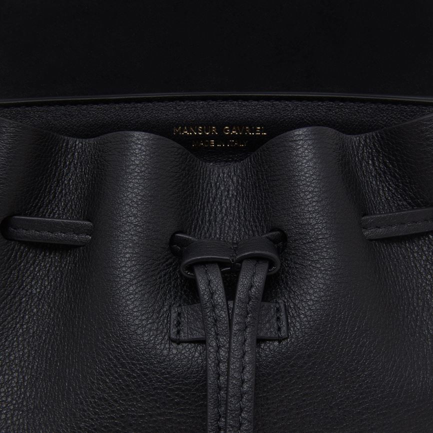 Torebka Bucket Bag Damskie Mansur Gavriel Mini Soft Lady Czarne | 716-COZISM