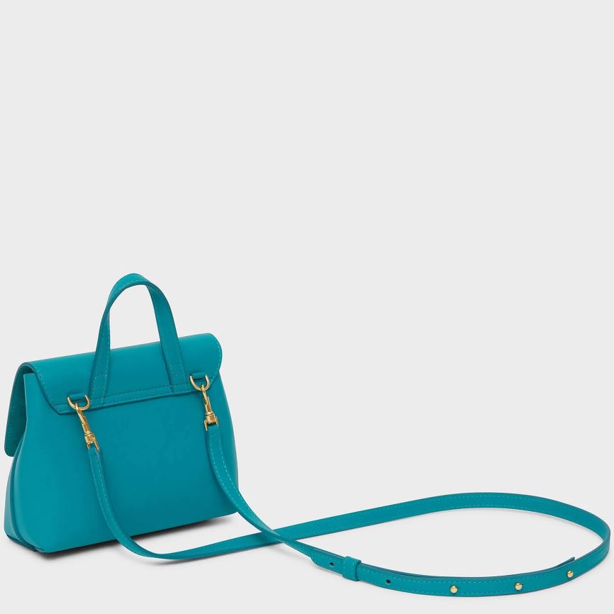 Torebka Bucket Bag Damskie Mansur Gavriel Mini Soft Lady Turkusowe | 758-XBYJLZ