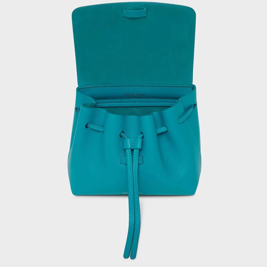 Torebka Bucket Bag Damskie Mansur Gavriel Mini Soft Lady Turkusowe | 758-XBYJLZ