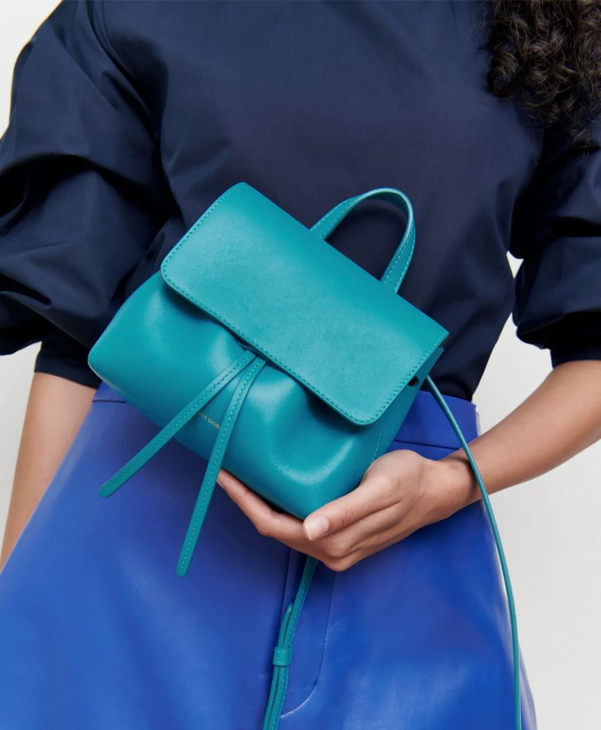 Torebka Bucket Bag Damskie Mansur Gavriel Mini Soft Lady Turkusowe | 758-XBYJLZ
