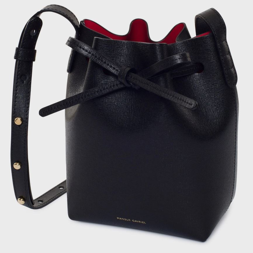Torebka Bucket Bag Damskie Mansur Gavriel Mini Mini Czarne | 791-AJQIRV