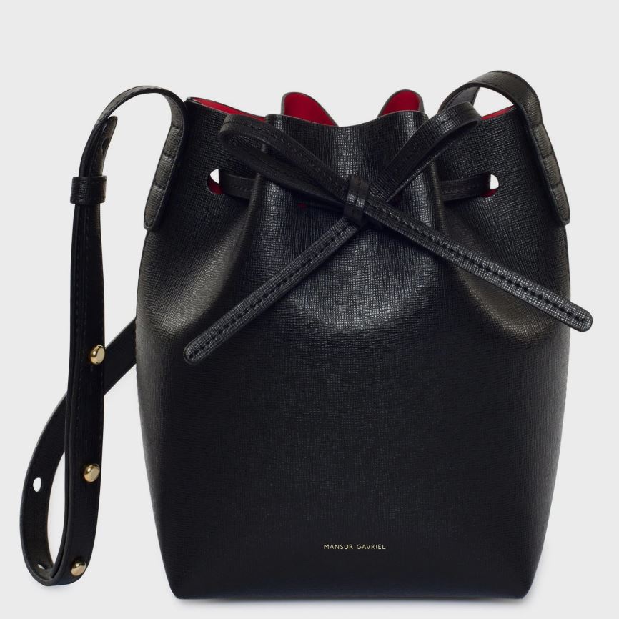Torebka Bucket Bag Damskie Mansur Gavriel Mini Mini Czarne | 791-AJQIRV