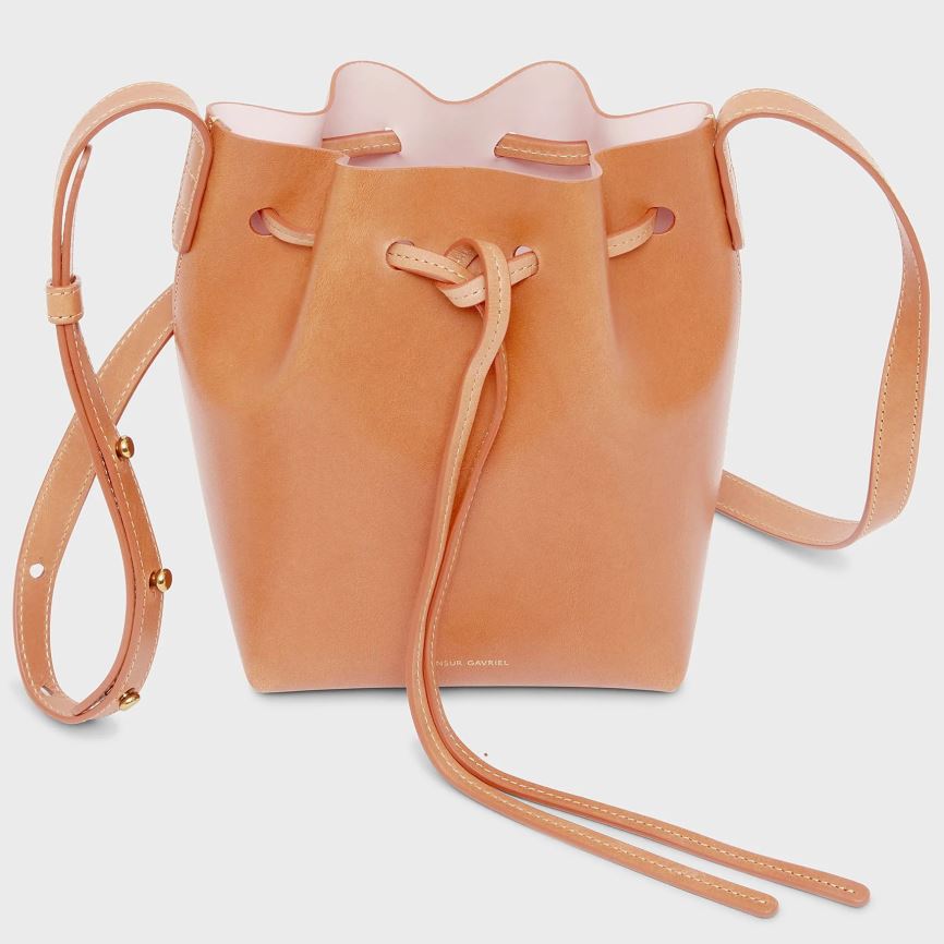 Torebka Bucket Bag Damskie Mansur Gavriel Mini Mini Głęboka Brązowe | 812-VSGZRF