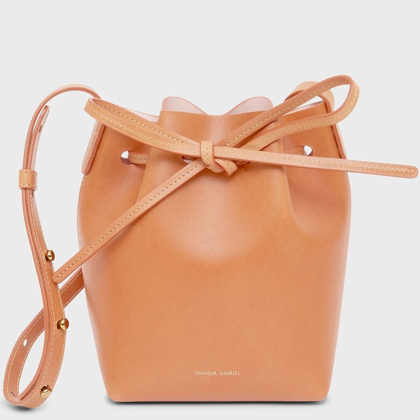 Torebka Bucket Bag Damskie Mansur Gavriel Mini Mini Głęboka Brązowe | 812-VSGZRF