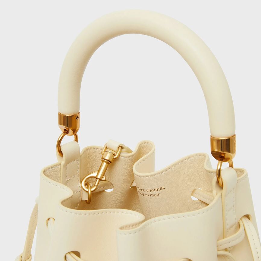 Torebka Bucket Bag Damskie Mansur Gavriel Movimento Mini Głęboka Żółte | 938-WYPOSD