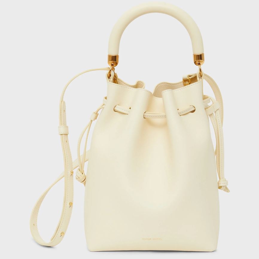 Torebka Bucket Bag Damskie Mansur Gavriel Movimento Mini Głęboka Żółte | 938-WYPOSD