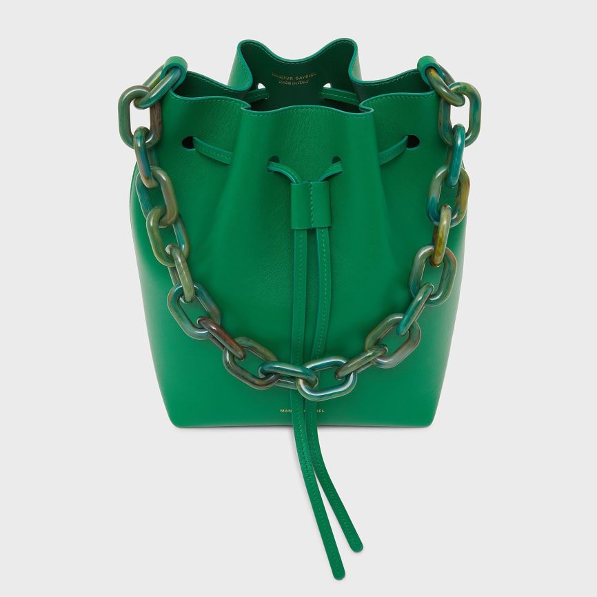 Torebka Bucket Bag Damskie Mansur Gavriel Twist Mini Zielone | 960-DYNLEP