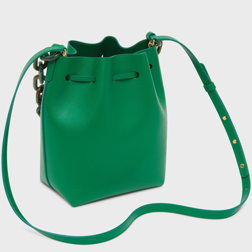 Torebka Bucket Bag Damskie Mansur Gavriel Twist Mini Zielone | 960-DYNLEP