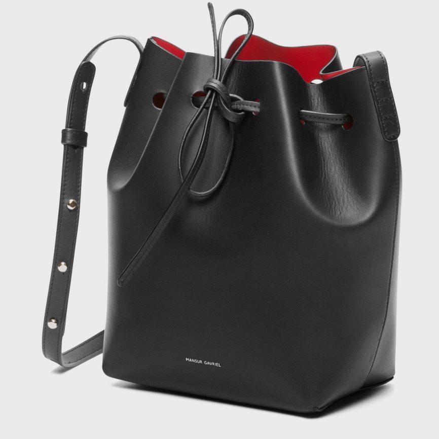 Torebka Bucket Bag Damskie Mansur Gavriel Mini Czarne | 961-LOXGJH