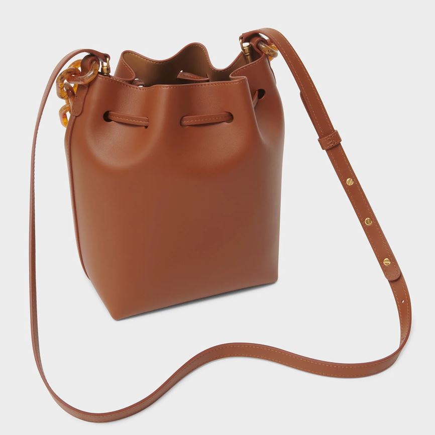 Torebka Bucket Bag Damskie Mansur Gavriel Twist Mini Brązowe | 975-RQFWEZ