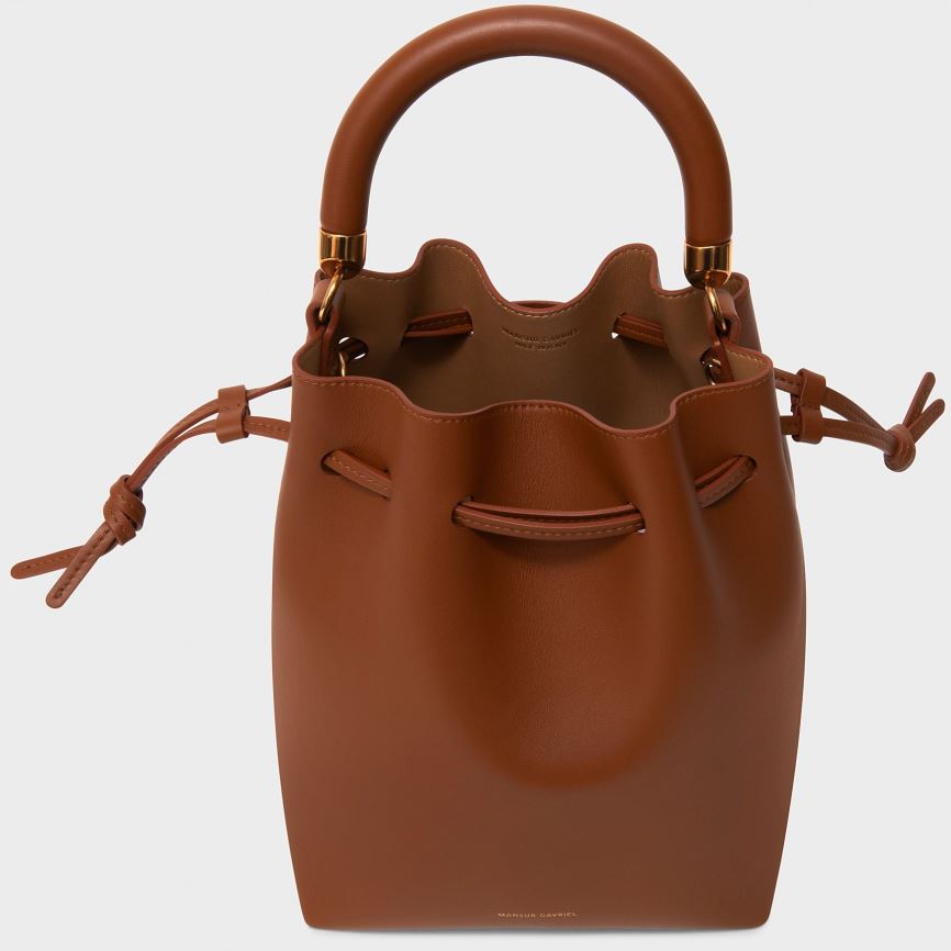 Torebka Bucket Bag Damskie Mansur Gavriel Movimento Mini Ciemny Brązowe | 982-WYXHVK