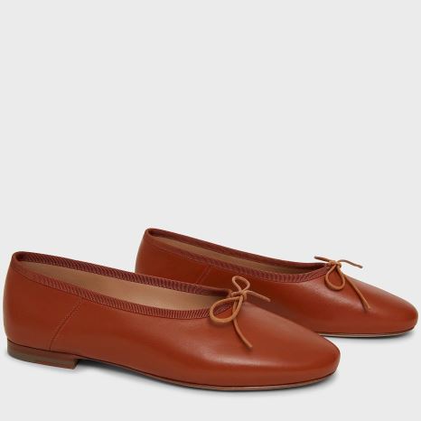 Baletki Damskie Mansur Gavriel Dream Ballerina Brązowe | 493-TZMHDX