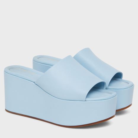 Mules Buty Damskie Mansur Gavriel Platformie Głęboka Niebieskie | 249-NXYHIF