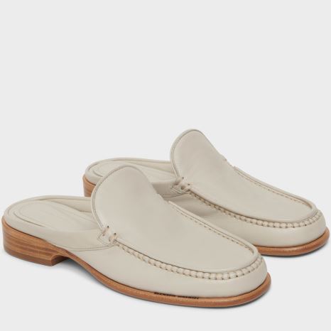 Mules Buty Damskie Mansur Gavriel Walker Kremowe | 806-QRTYXU