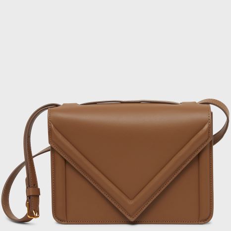 Torba Crossbody Damskie Mansur Gavriel M Frame Box Brązowe | 641-HKSMYB