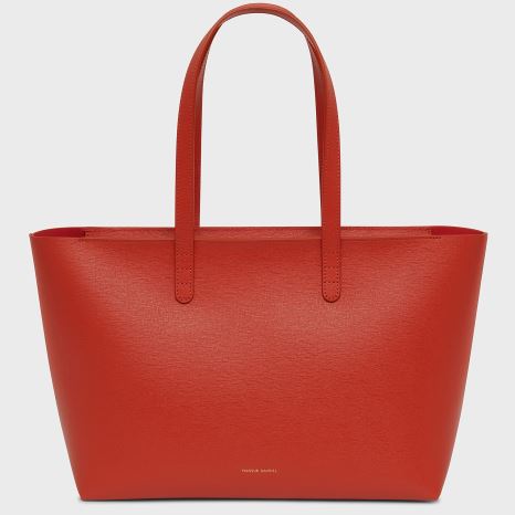 Torby Tote Damskie Mansur Gavriel Small Zip Czerwone | 821-OAUQYI