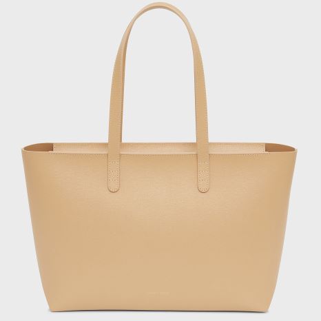 Torby Tote Damskie Mansur Gavriel Small Zip Głęboka Brązowe | 926-ZNKTGQ