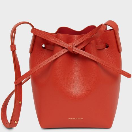 Torebka Bucket Bag Damskie Mansur Gavriel Mini Mini Czerwone | 149-WCFSIG