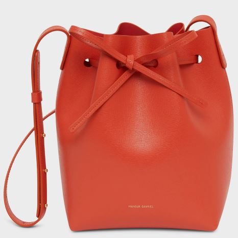 Torebka Bucket Bag Damskie Mansur Gavriel Mini Czerwone | 506-SFRUJM