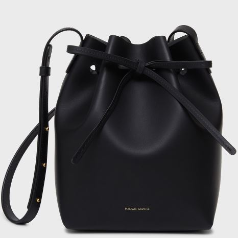 Torebka Bucket Bag Damskie Mansur Gavriel Mini Czarne | 714-NSHEUK