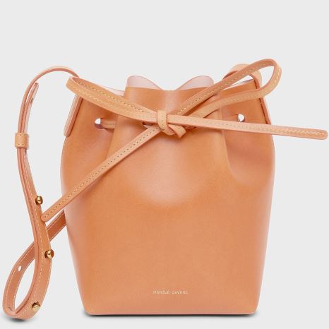 Torebka Bucket Bag Damskie Mansur Gavriel Mini Mini Głęboka Brązowe | 812-VSGZRF
