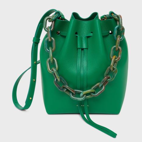Torebka Bucket Bag Damskie Mansur Gavriel Twist Mini Zielone | 960-DYNLEP