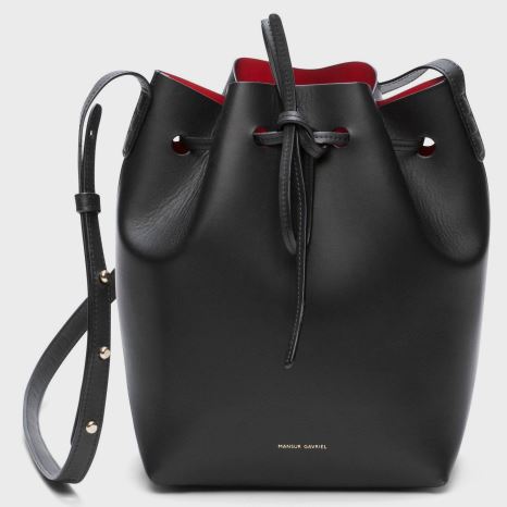 Torebka Bucket Bag Damskie Mansur Gavriel Mini Czarne | 961-LOXGJH