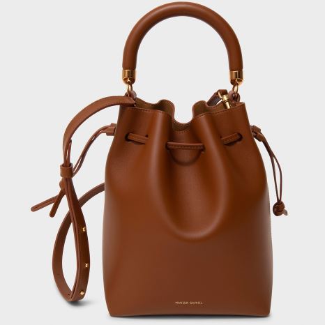 Torebka Bucket Bag Damskie Mansur Gavriel Movimento Mini Ciemny Brązowe | 982-WYXHVK